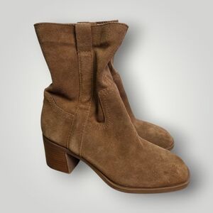 Steve Madden Tan Suede Ankle Booties